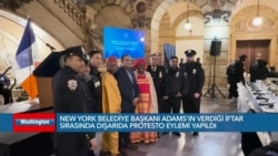 Müslümanlar İsrail’e destek veren New York Belediye Başkanı Adams’ın iftarını protesto etti