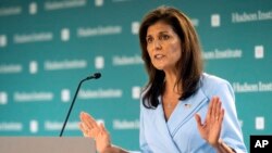 Nikki Haley, adaylıktan çekilmesinden bu yana dün ilk kez, muhafazakâr bir düşünce kuruluşu olan, Washington merkezli Hudson Enstitüsü'nde düzenlenen bir soru-cevap oturumunda kamuoyunun karşısına çıktı.