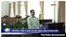 Ông Hoàng Việt Khánh bị xử 8 năm tù giam hôm 24/9/2024. Photo ANTV.