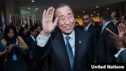 Ban Ki Moon, BM Genel Sekreteri olarak son gününde çalışanlara veda etti.